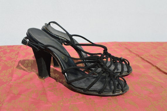 Vintage 40s Original Charles Corey strappy sandal… - image 4