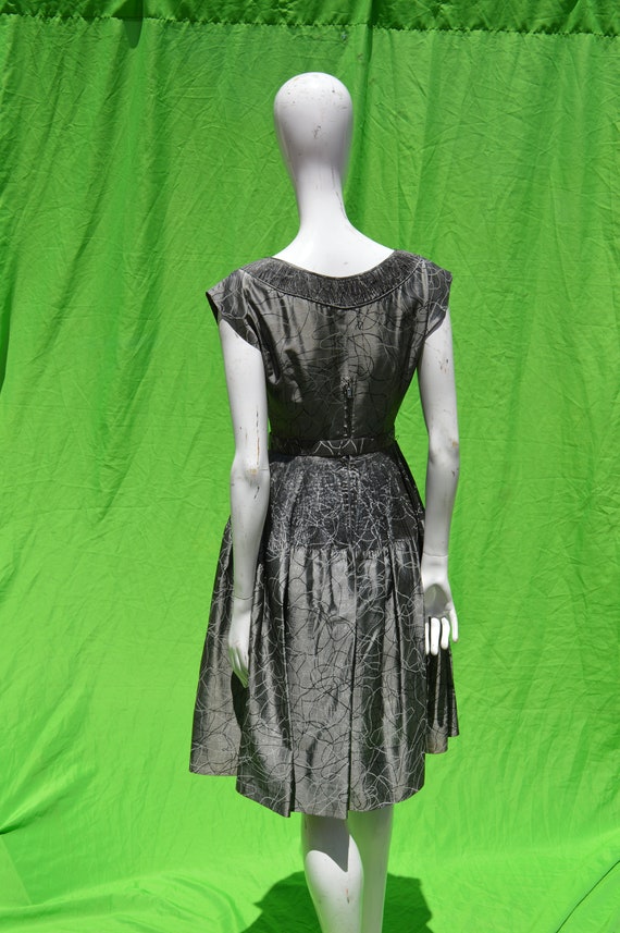 Vintage 50's dress atomic mid century novelty pri… - image 3