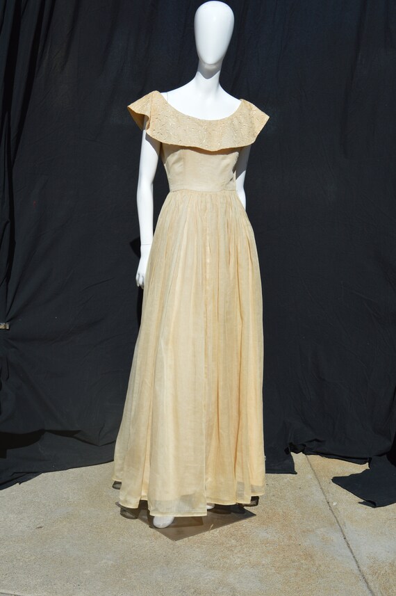 Vintage 50's EMMA DUMB party lines dress wedding … - image 8