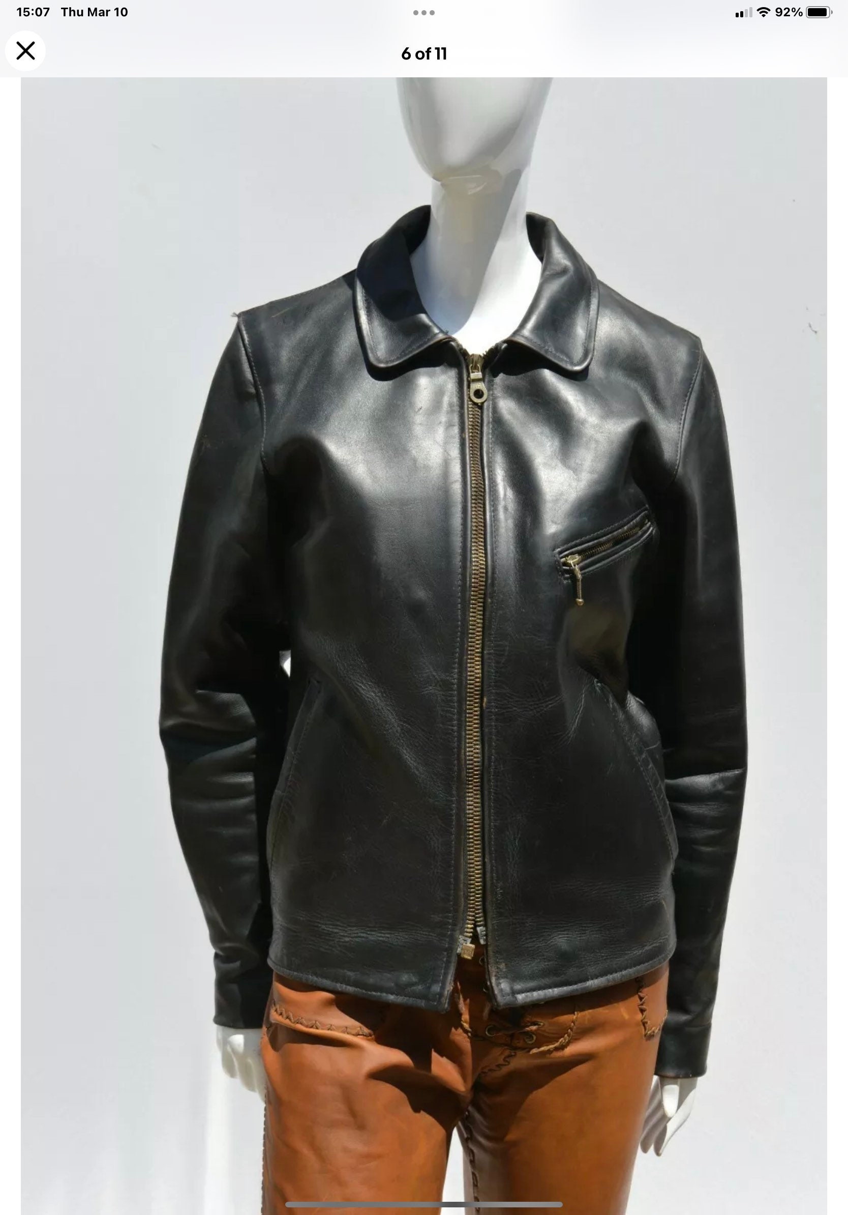 Vintage VANSON LEATHER Motorcycle Jacket Horse Hide Leather Vintage VANSON LEATHER Motorcycle Jacket Horse Hide Leather