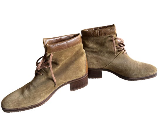 Vintage 70s BRASS Boots Made in Italy Men display picture 3