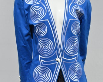 ジャケット・アウター Ethnic Embroided Design No Collar Jacket 51Napm+2L0L._UY350_.jpg