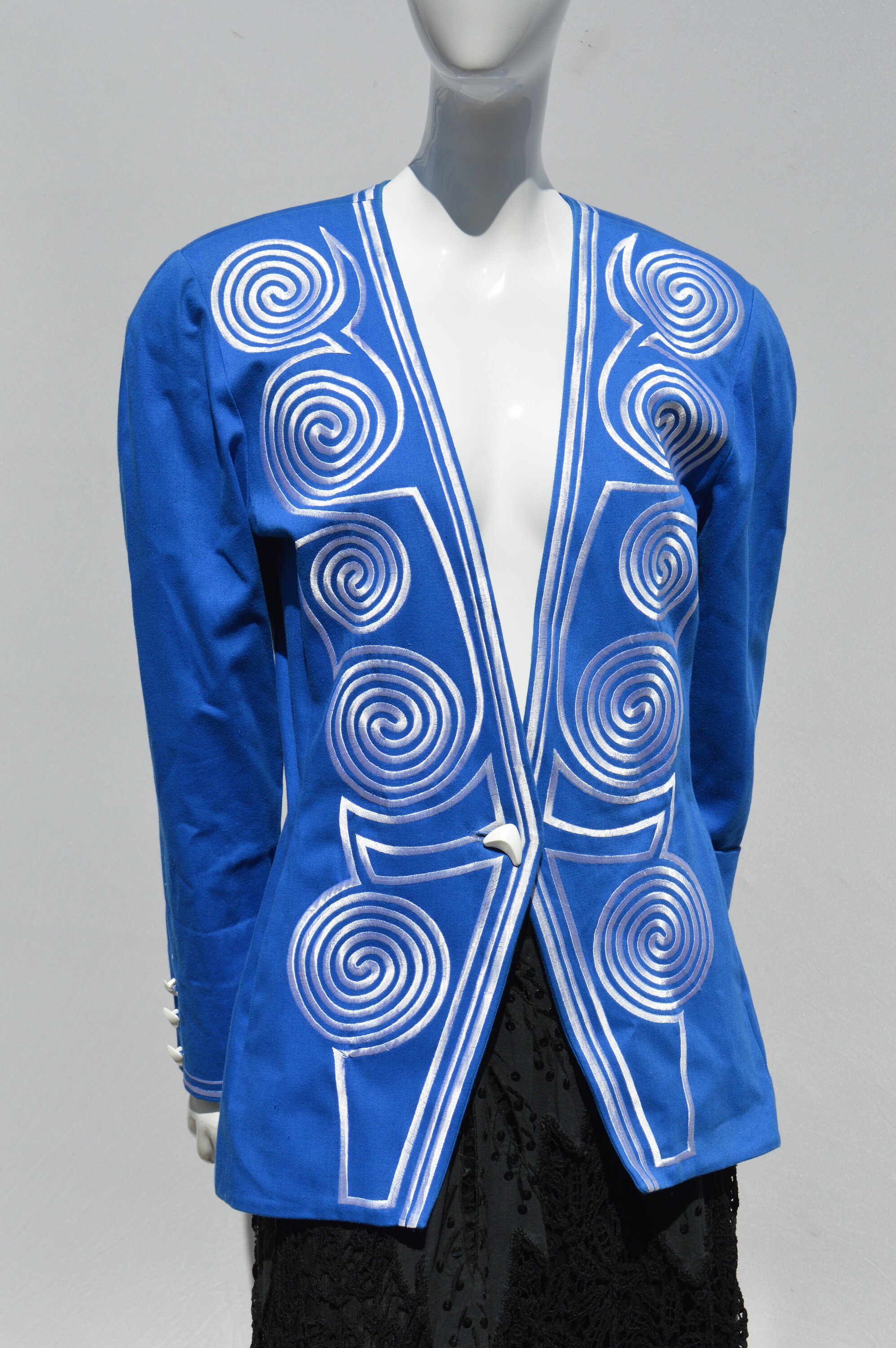 CREOLME)COLLARLESS DOUBLE JACKET ジャケット・アウター