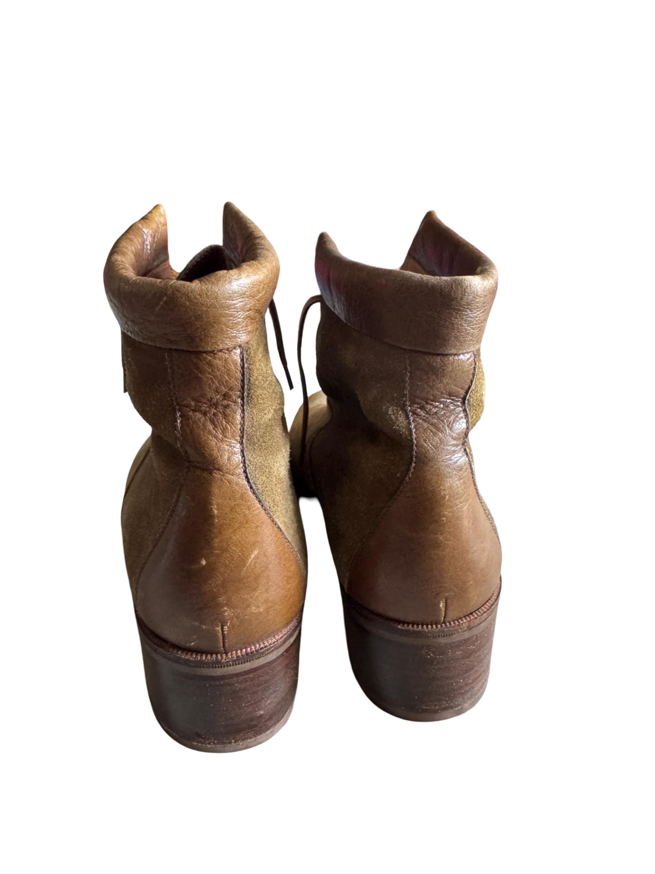 Vintage 70s BRASS Boots Made in Italy Men