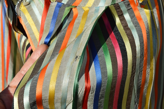Vintage 40's classic MAXAN rainbow colors strippe… - image 6