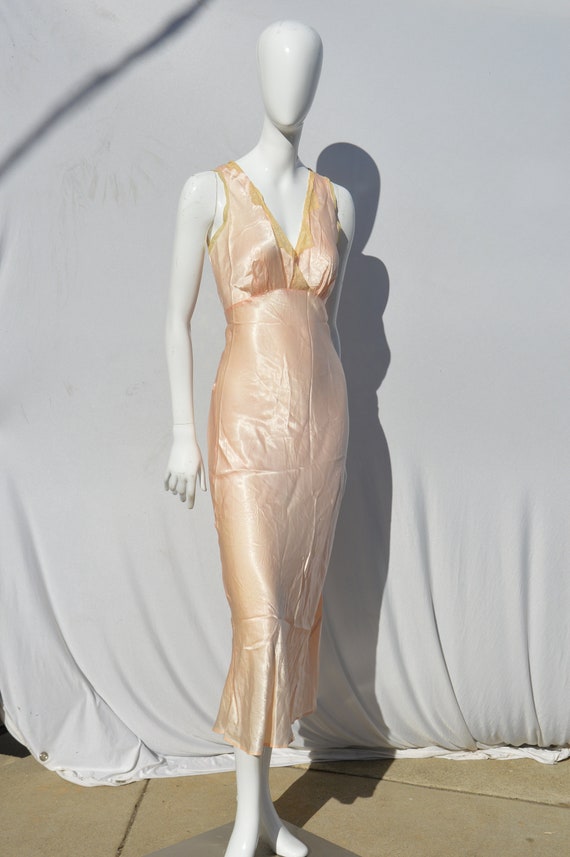 Vintage 40's SLIM YOUTH slip lingerie dress XL si… - image 8