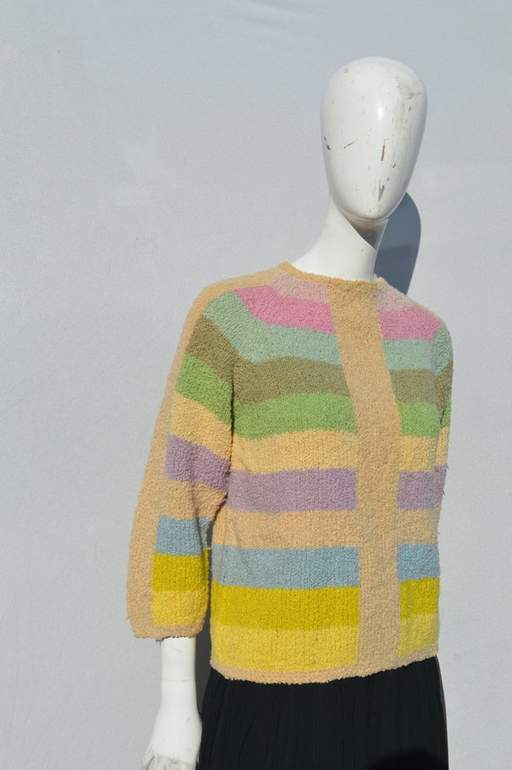 Vintage 60's ILARIA Hand Knitted sweater Italian … - image 4