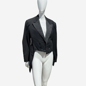 Vintage 1920s tailored morning coat women size 6-8 formal Edwardian tail coat rare womans tail coat