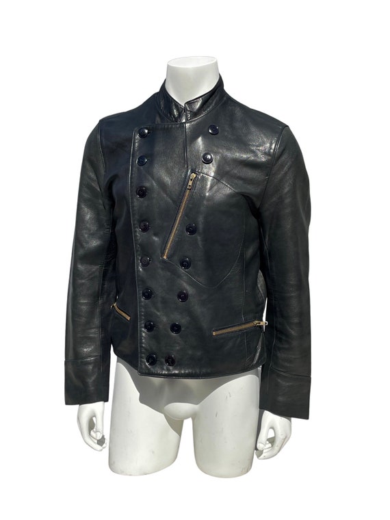 Vintage 90's AGNES B Homme Leather Motorcycle Jacket - Etsy Hong Kong