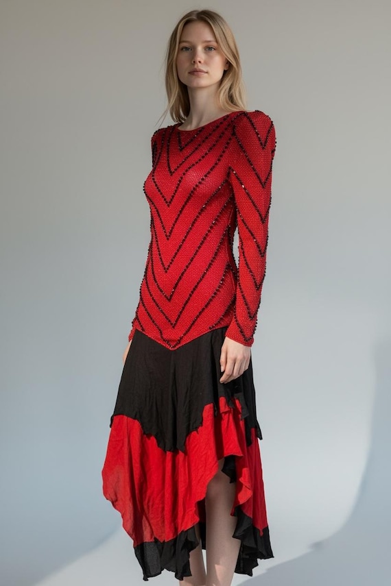 red dress party dallas Glam Scarf Mini Dress