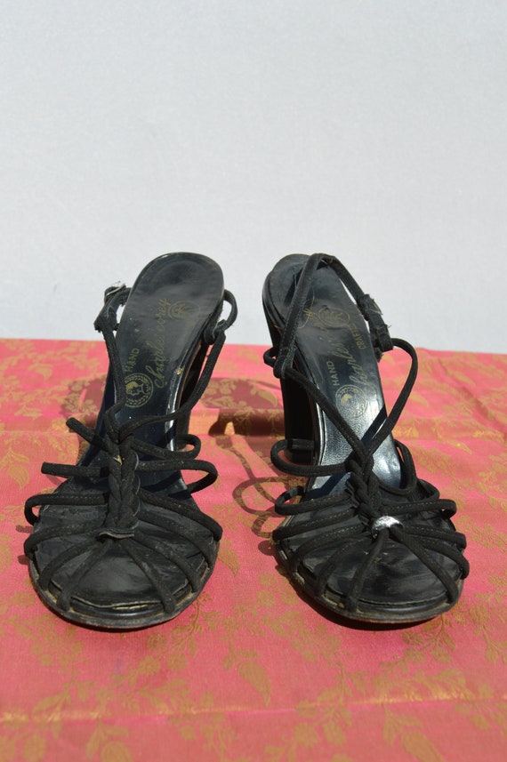 Vintage 40s Original Charles Corey strappy sandal… - image 5