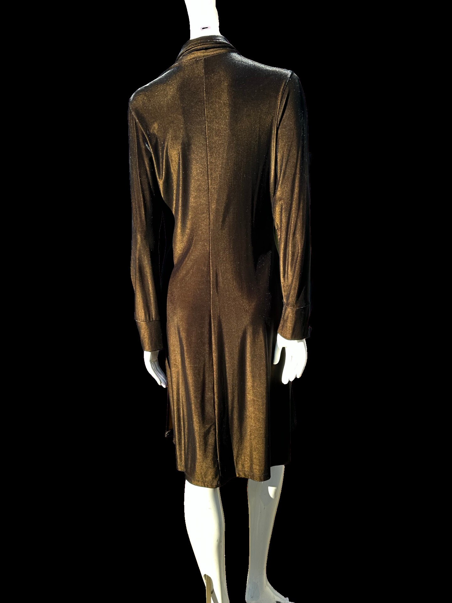 Vintage 90s B/A/S/I/C USA Velvet Shirtdress Shimmering