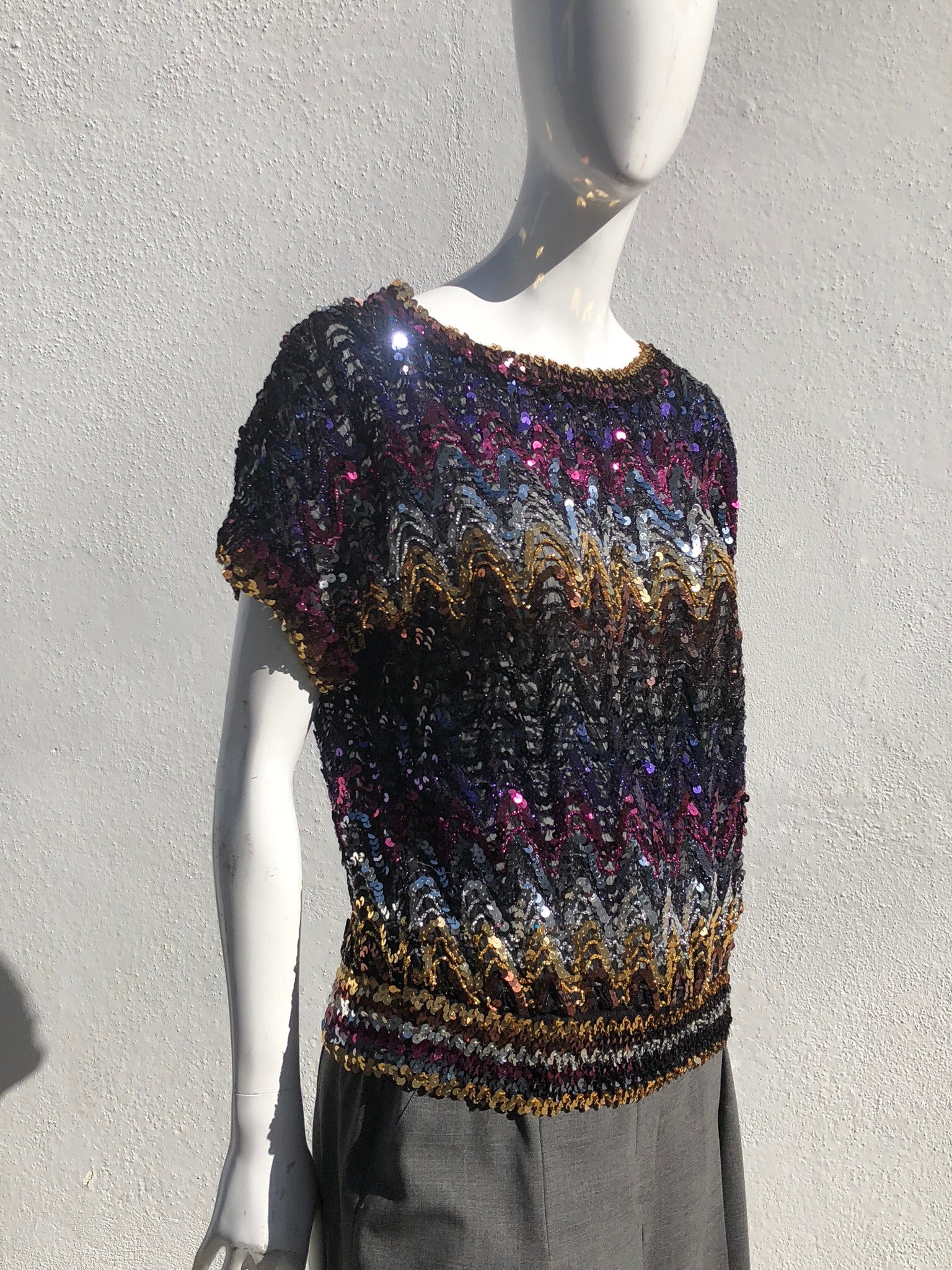 Vintage 70s Sequin Blouse