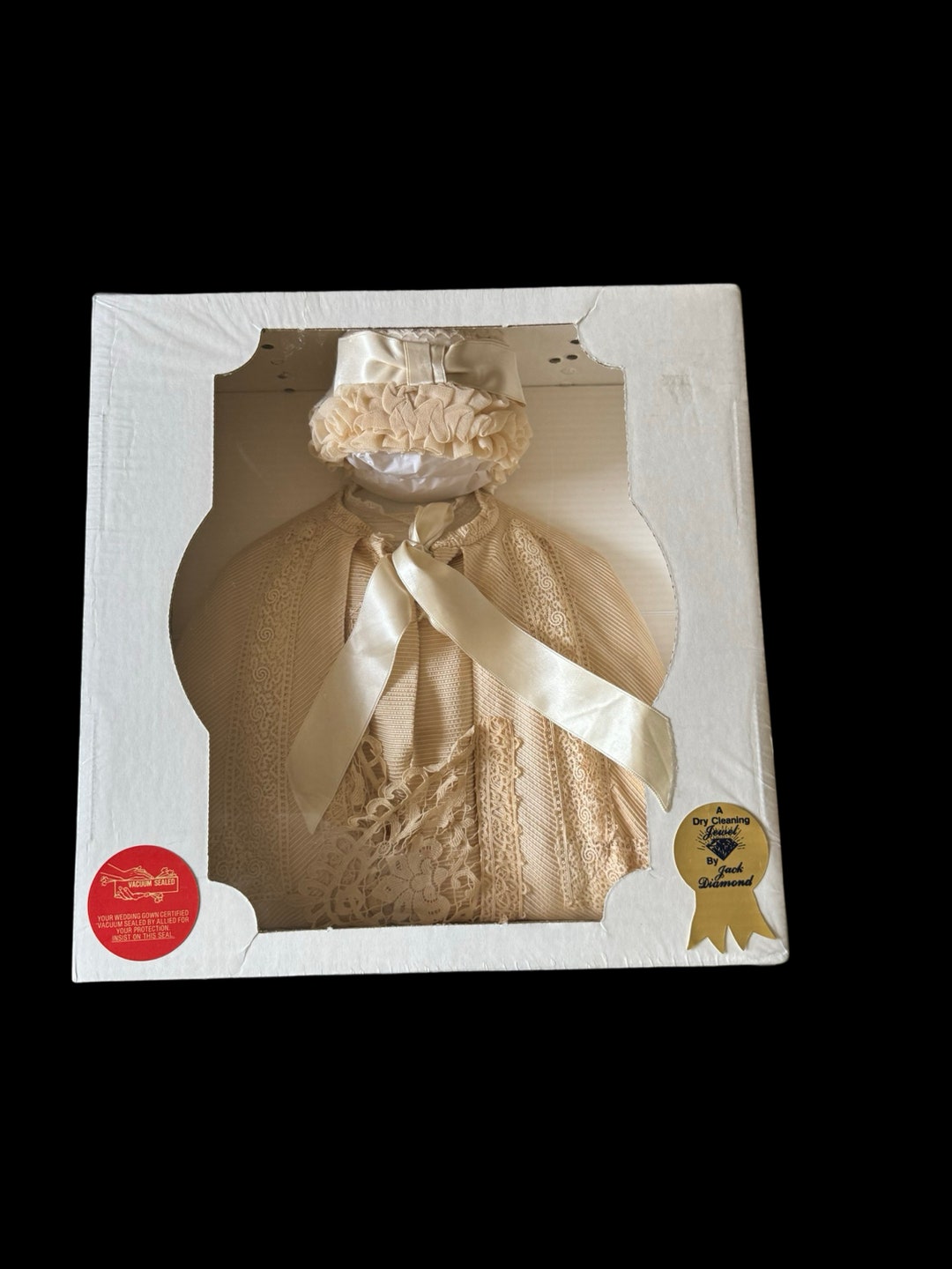 Classic Diamond Pattern 3-Piece Baptism Suit w/ Hat