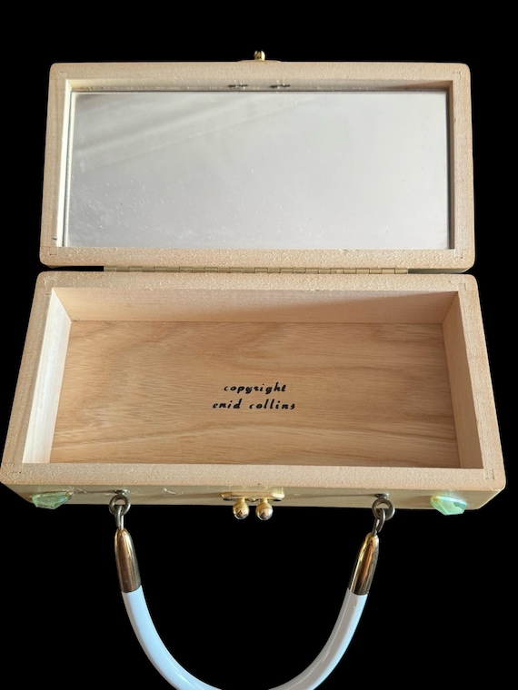 vintage 60s Enid collins バタフライ　木箱 Vintage 60s ENID COLLINS Bird in Hand Bag Purse Box Purse Mid