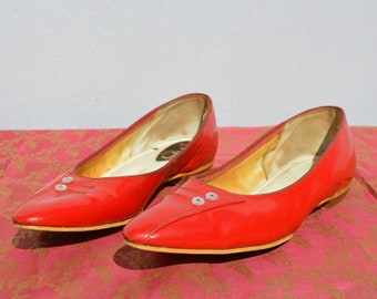 Vintage 60's Original FLATS mod sears FUN FLATS size 7 1/2 modern mid century design vegan by thekaliman