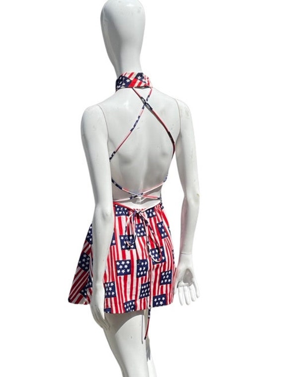 Vintage 70s Bicentennial novelty print pool dress… - image 4