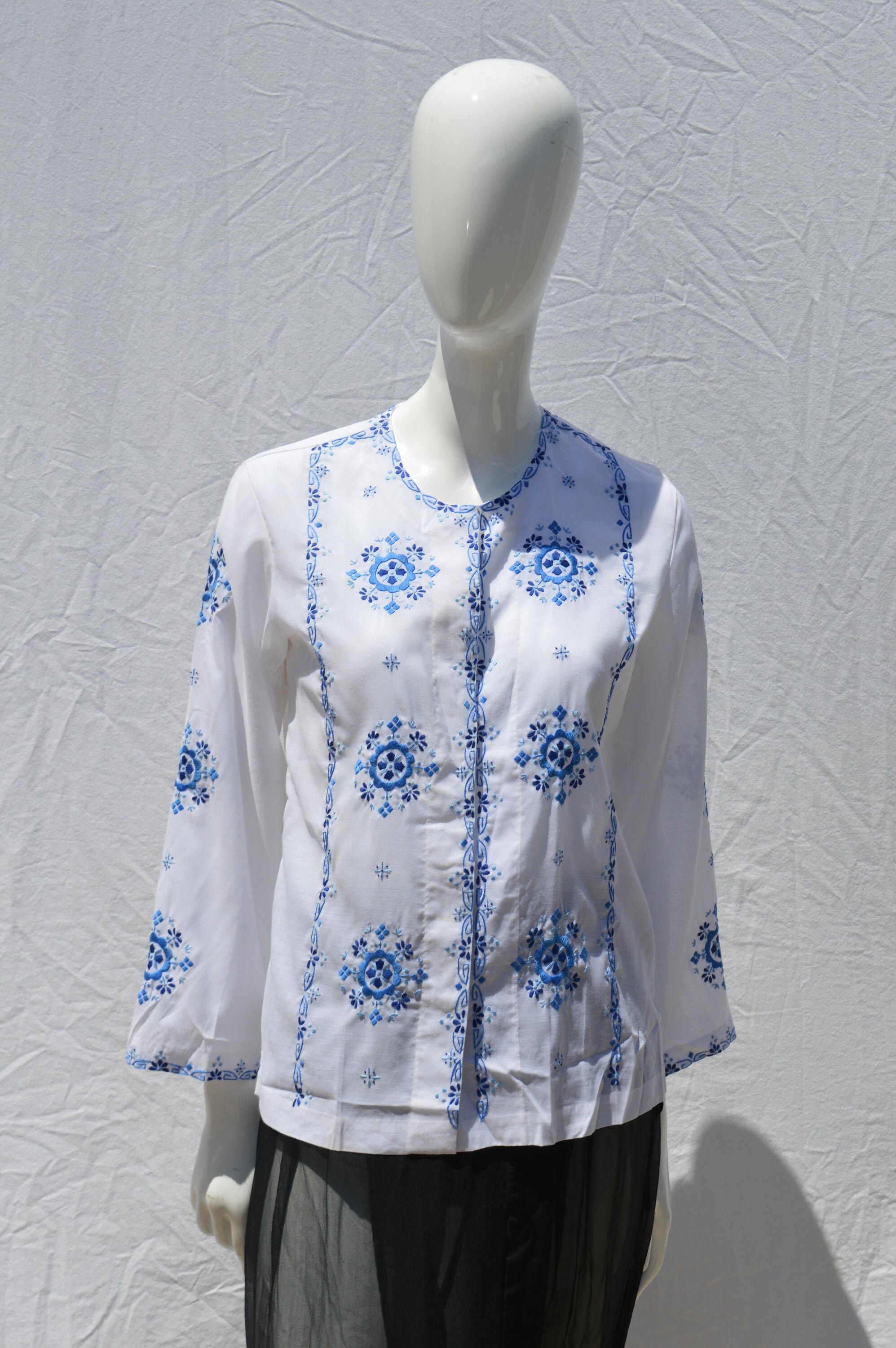 Vintage 70's Hippie CHINESE Top Blouse by LILY Size 34 or M