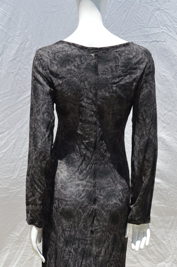 Vintage 90's BETSEY JOHNSON Maxi Dress Sheer Fabric Novelty