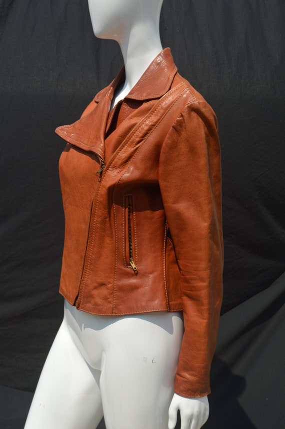 Vintage GLASS WATER Seattle 70's leather jacket m… - image 7