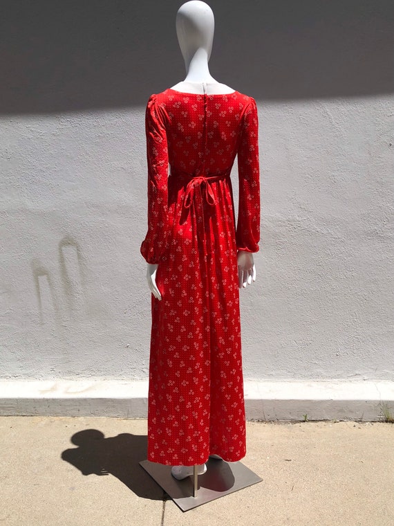 Vintage 70’s polyester maxy floral dress by BURG’… - image 3