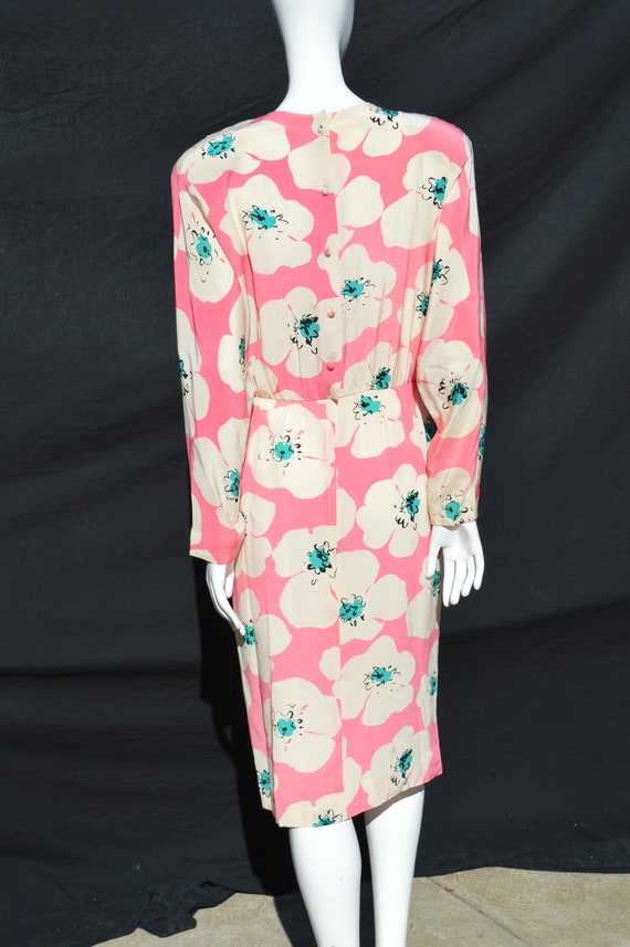 Vintage 80's BILL BLASS III Collection silk flora… - image 3