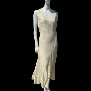 Vintage antique 20-30s slip dress flapper sheer silk art deco gown size M EXCELLENT CONDITION