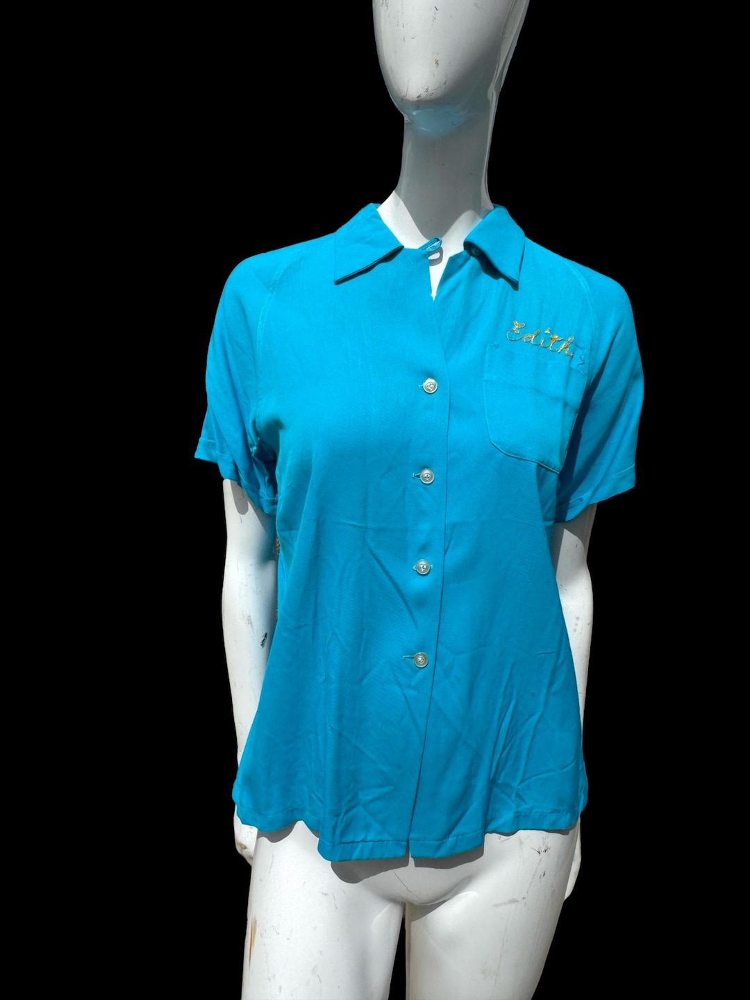 Swingster ボウリングシャツ ネイビー 50s60s ビンテージレーヨン
