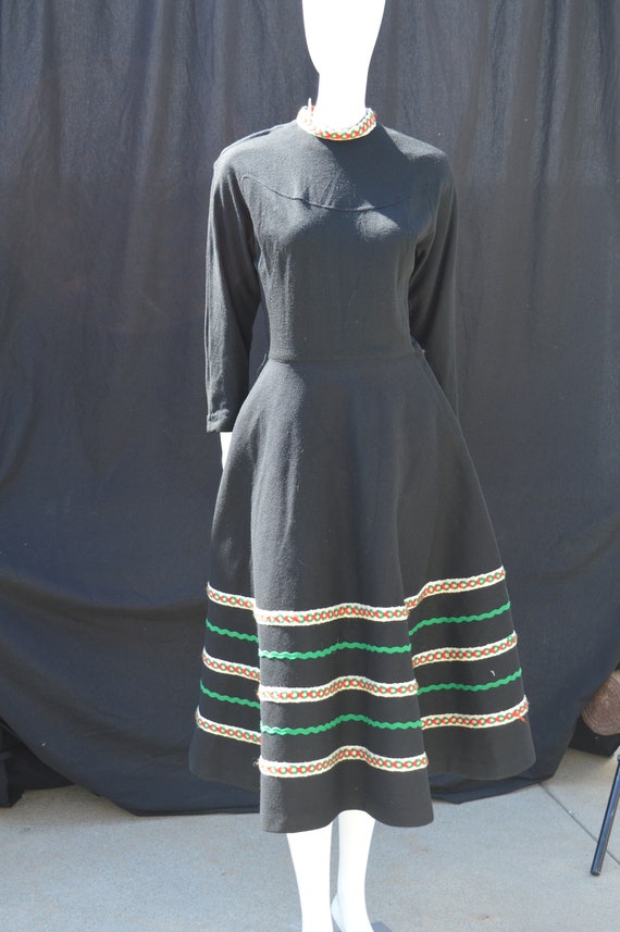 Vintage 50's DARYL DRESS full felt skirt new look 