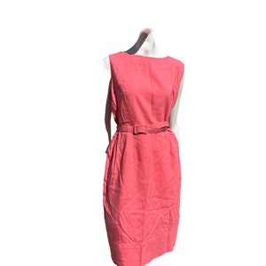Vintage new old stock never used pink sleeveless 60s summer dress hostess cocktail large size