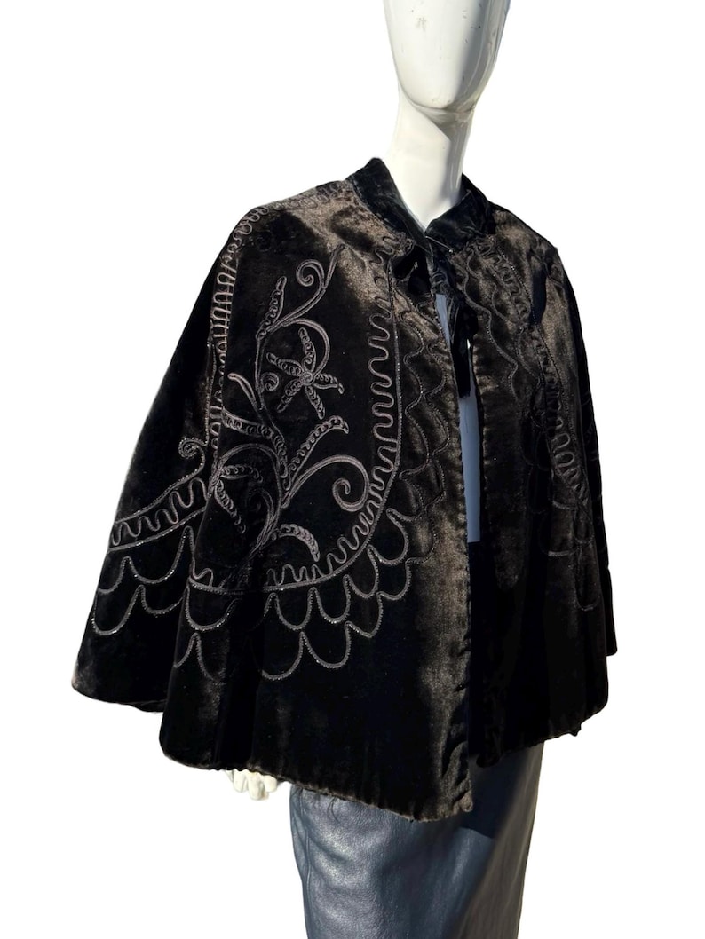 Antique Victorian Edwardian Cape Shoulder Cape Embroidered Embellished ...
