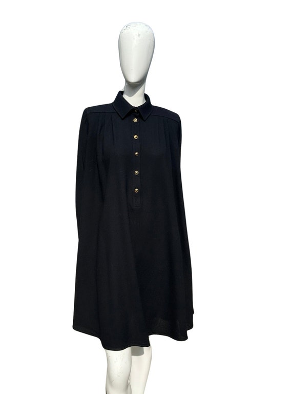 Vintage 70-80s UNGARO A line cocktail dress with … - image 1