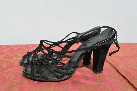 Vintage 40s Original Charles Corey strappy sandal… - image 1