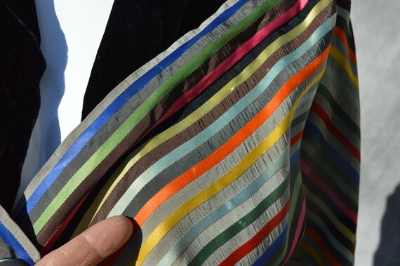 Vintage 40's classic MAXAN rainbow colors strippe… - image 10