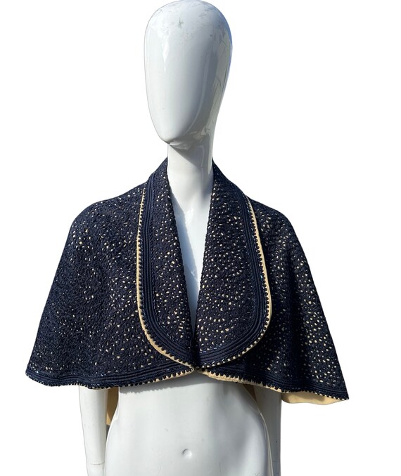 Vintage 80s couture cape no tags designer handmade