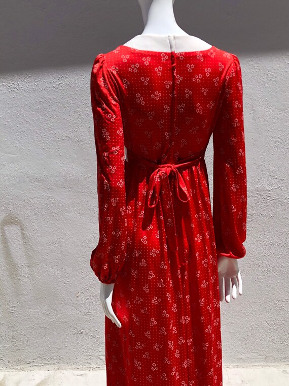 Vintage 70’s polyester maxy floral dress by BURG’… - image 5