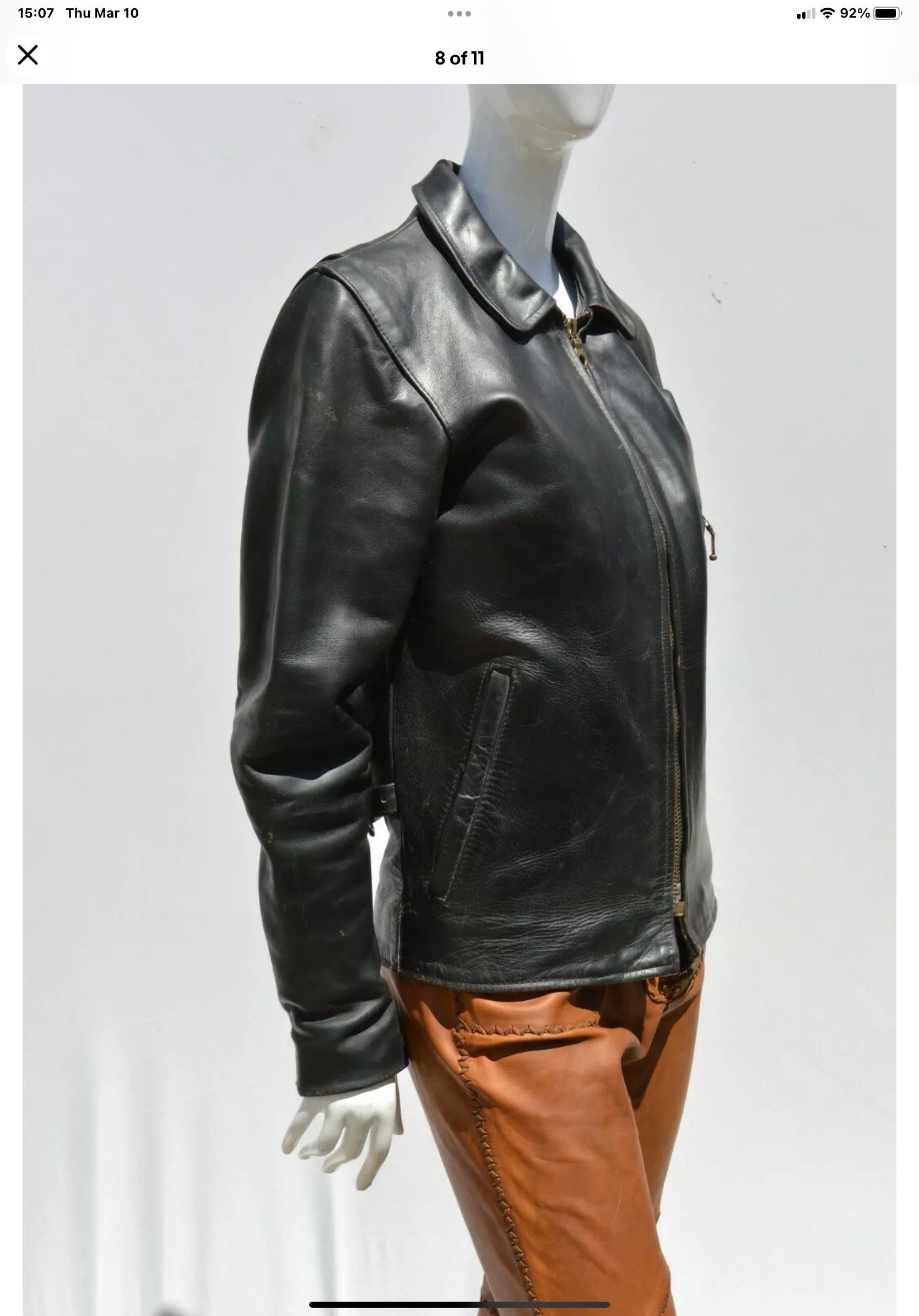 Vintage VANSON LEATHER Motorcycle Jacket Horse Hide Leather Vintage VANSON LEATHER Motorcycle Jacket Horse Hide Leather