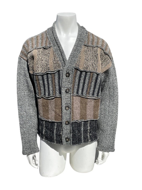 Vintage 80-90's DRIES VAN NOTEN patchwork kitted … - image 1