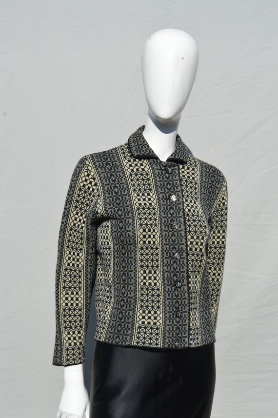 Vintage 60's CATALINA wool sweater nordic pattern