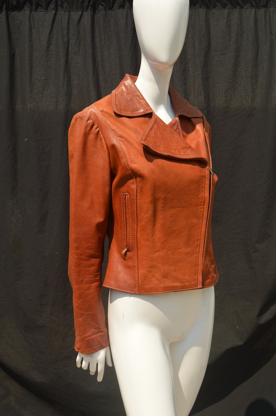 Vintage GLASS WATER Seattle 70's leather jacket m… - image 1