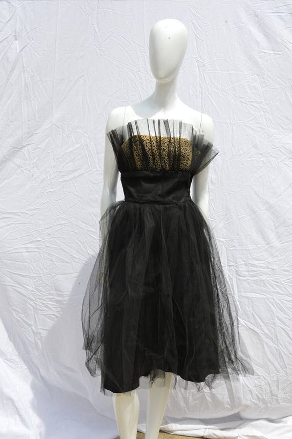 Vintage 50's short PROM dress party cocktail form… - image 1