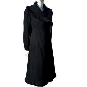 vintage mid century JOSEPH MAGNIN Coat overcoat glam timeless chic double breasted dress coat size M in excellent condition