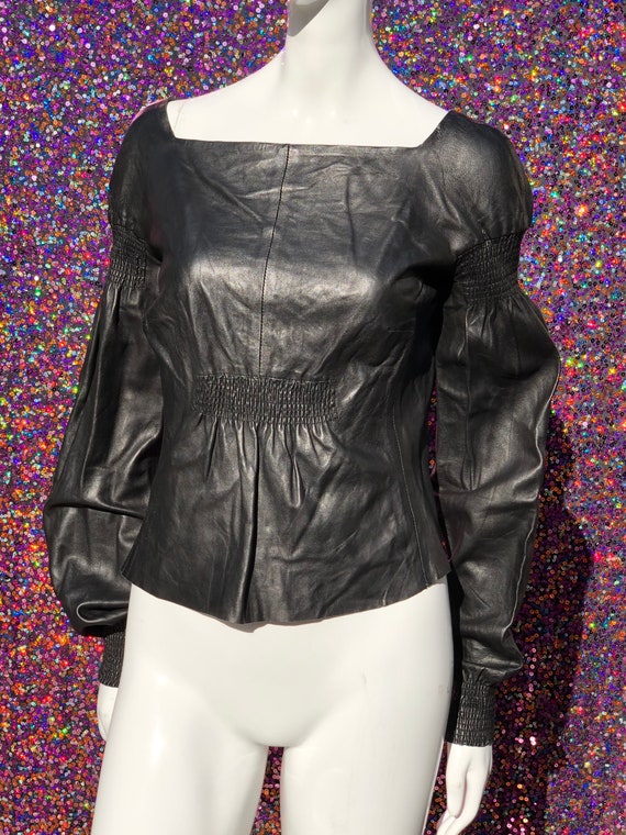 Vintage TOM FORD for GUCCI 1999 calf leather blou… - image 2