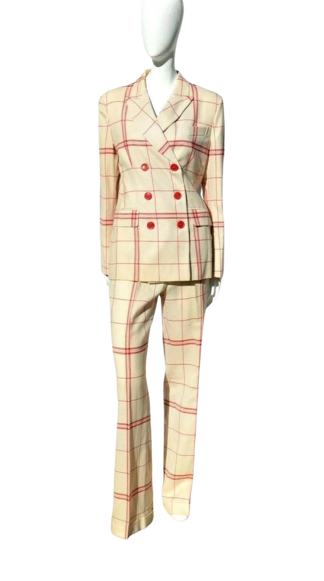 Vintage 80's MOSCHINO Iconic DISH CLOTH Pant Suit Suit