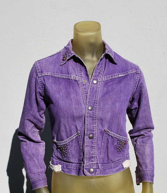 Vintage 70's western cowgirl cowboy denim jacket X