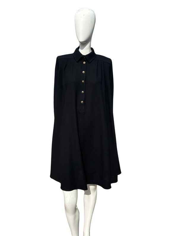 Vintage 70-80s UNGARO A line cocktail dress with … - image 4