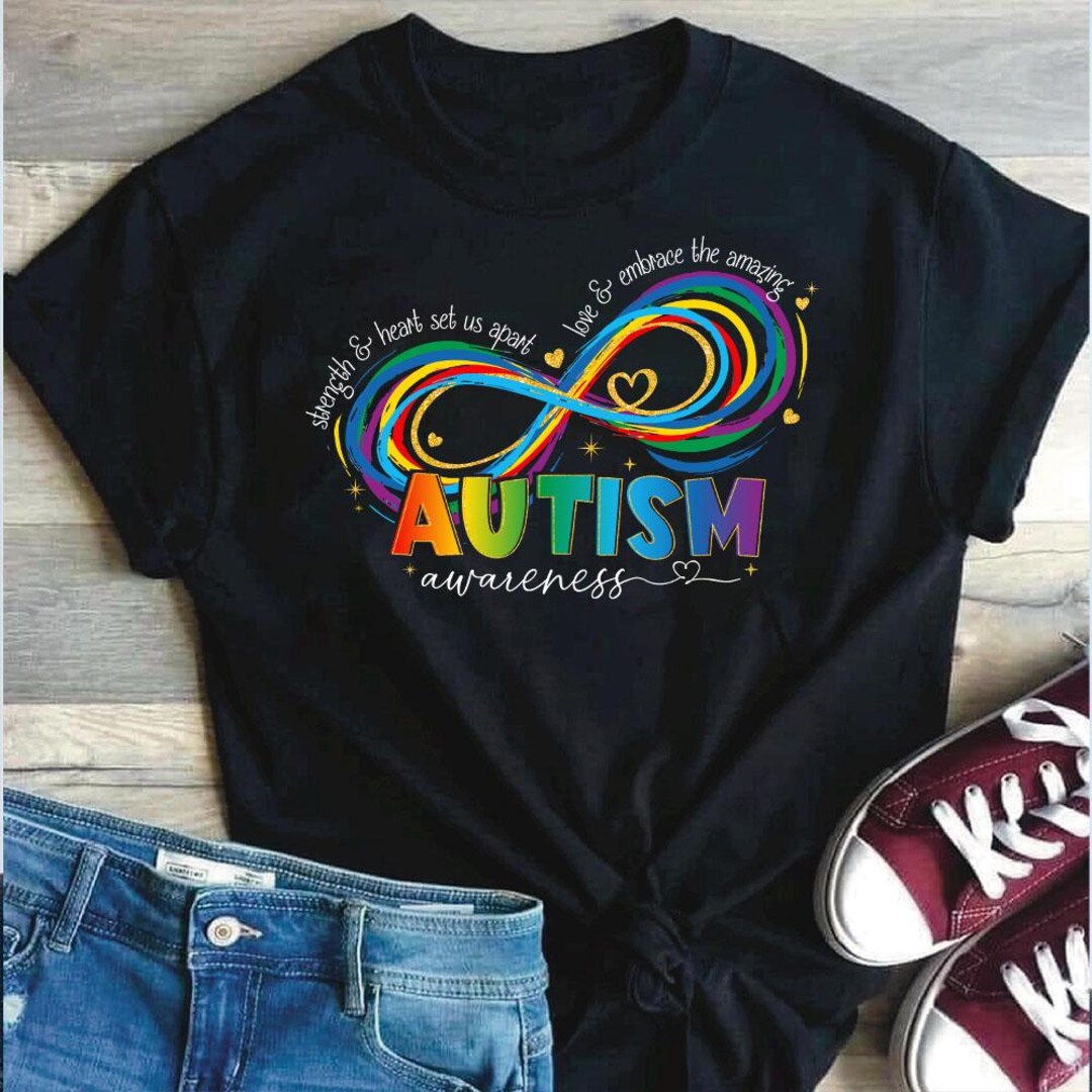 Autism Awareness PNG - Infinity Symbol Heart Design - Colorful ...