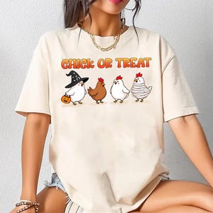 Halloween Chick or Treat Sweatshirt, Halloween Chicken Sweatshirt, Halloween Funny Chicken Shirt, Ghost Chicken Shirt, Chicken Lovers Shirt