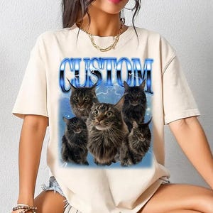 Custom Pet Bootleg Shirt, Custom Retro Cat Bootleg Shirt,Custom Photo Shirt, CUSTOM Your Own Bootleg Idea Here,Pet Photo Shirt, Cat Mom Gift