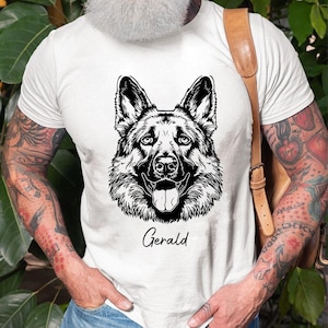 Custom Pet T-shirt with Pet photo and name, Personalized Pet Portrait Shirt, Custom Dog Cat Graphic Tee, Pet Lover Gift, Dog Lover shirt